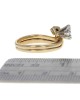 Diamond Solitaire Crossover Ring in Gold